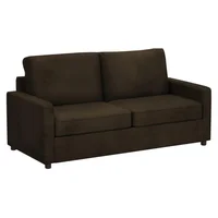 Sofá Cama Con Herraje Americano Jackson Elegant Café Microfibra
