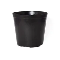 Matera Plastica Conica 20.5 cm Negro