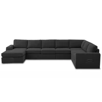 Sala Moderna Roma Elegant Negro Ecocuero