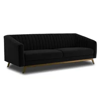 Sofá Elegant Charlotte Negro Microfibra