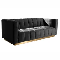 Sofá Elegant Sidney Negro Ecocuero