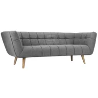 Sofá Moderno Pekin Elegant Dos Puestos Gris Ecocuero