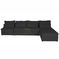 Sala Moderna Majestic Elegant Negro Ecocuero