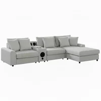 Sala Moderna Verona Elegant Gris Ecocuero