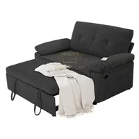 Sofá Cama Altamira Elegant Negro Ecocuero