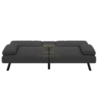 Sofá Cama Realce Elegant Negro Ecocuero