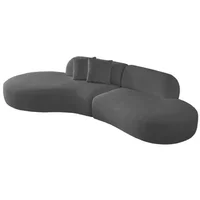 Sofá Moderno Prisma Elegant Negro Microfibra