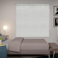Cortina Enrollable Blackout Opal Gris Claro 220X220 Cm Novelty Home
