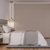Cortina Tela Blackout Pandora Ondas Beige 250X230 Cm Incluye Riel Novelty Home