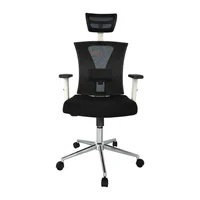 Silla Ejecutiva Oficina 112x45x47cm Negra/Blanca