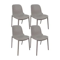 Set De 4 Sillas Exterior Berlin Sin Brazos - Beige