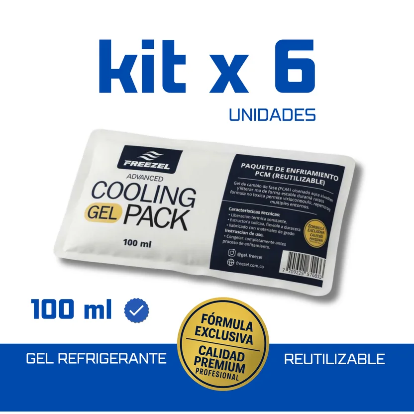 Set X 6 Gel Pack Ultra Cold 100 Ml - Homecenter.com.co
