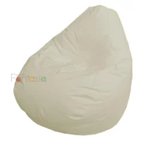 Puff Pera Lona Grande Blanco 110x90 cm