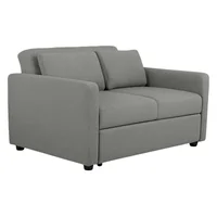 Sofá Cama 2 Puestos Gris Elegante Cannes 85x95x140 cm