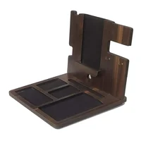 Soporte Celular y Organizador Dual Color Caoba