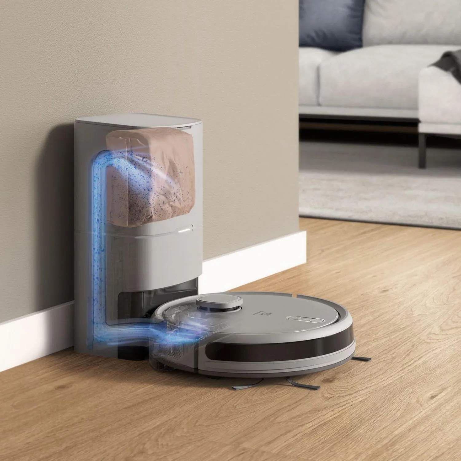 Aspiradora  Trapeadora Robot 4 en 1 con estación de descarga ERB80 Gris Electrolux 6