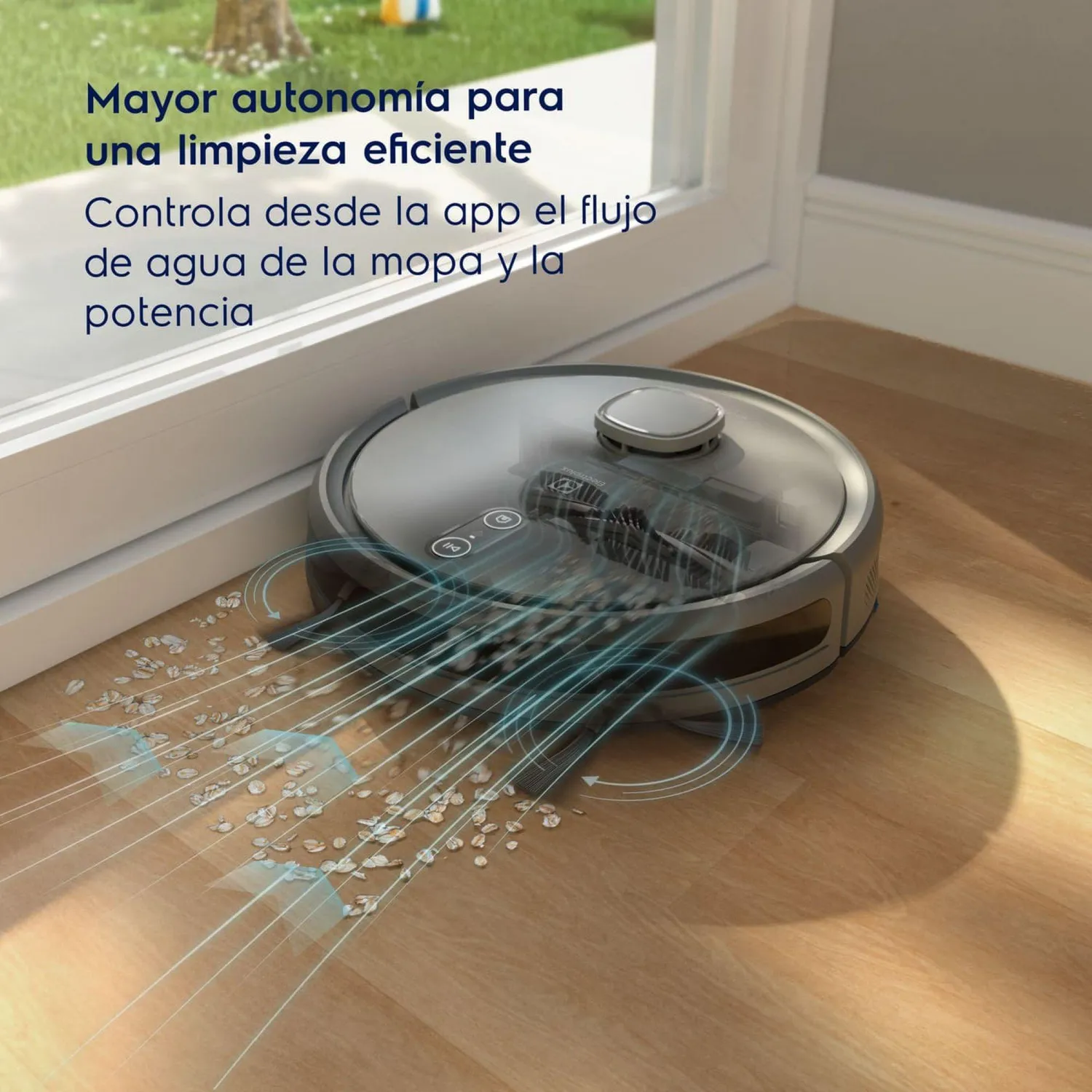 Aspiradora  Trapeadora Robot 4 en 1 con estación de descarga ERB80 Gris Electrolux 7