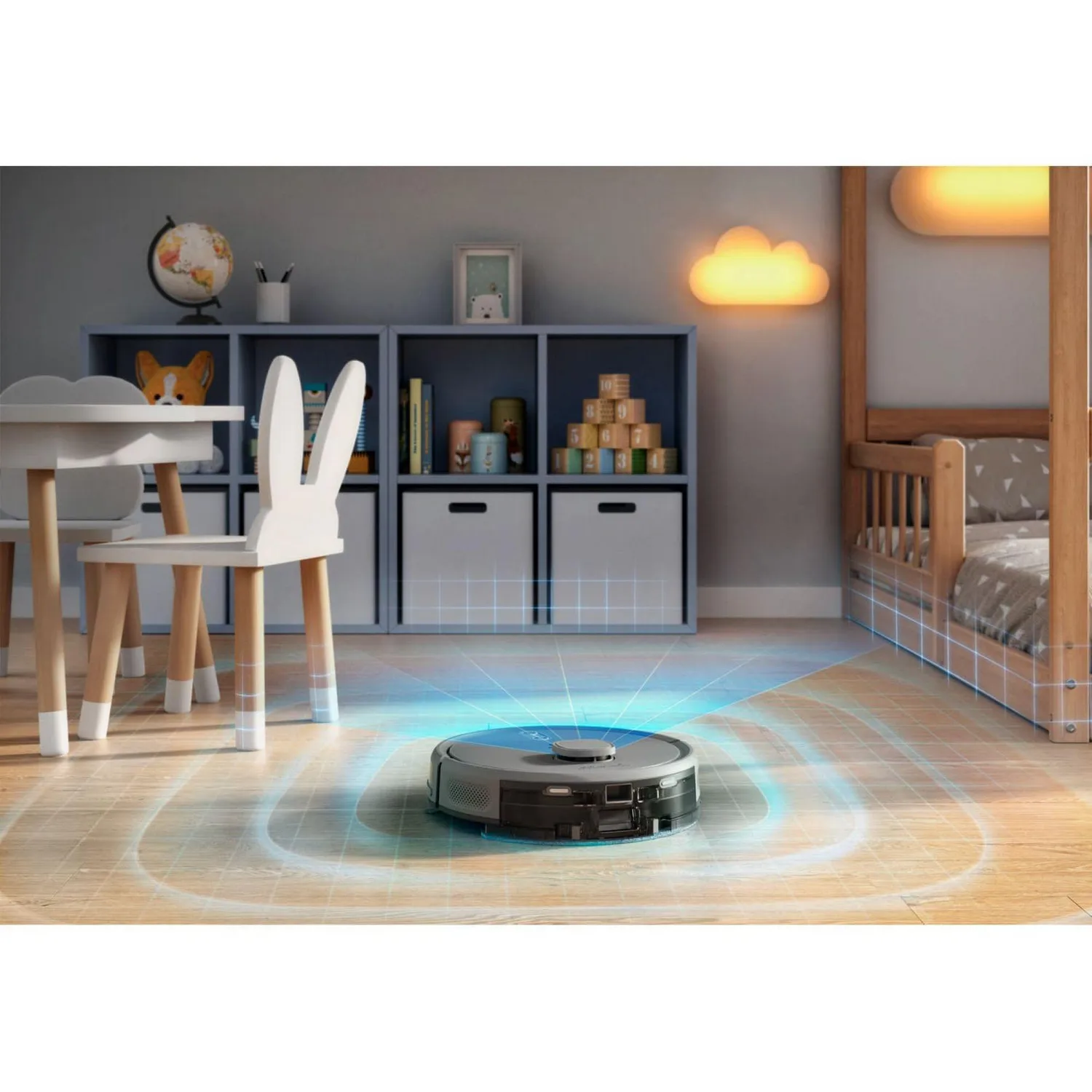 Aspiradora  Trapeadora Robot 4 en 1 con estación de descarga ERB80 Gris Electrolux 9