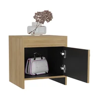 Mesa De Noche Colore 41X40X35 Rta Fresno Wengue
