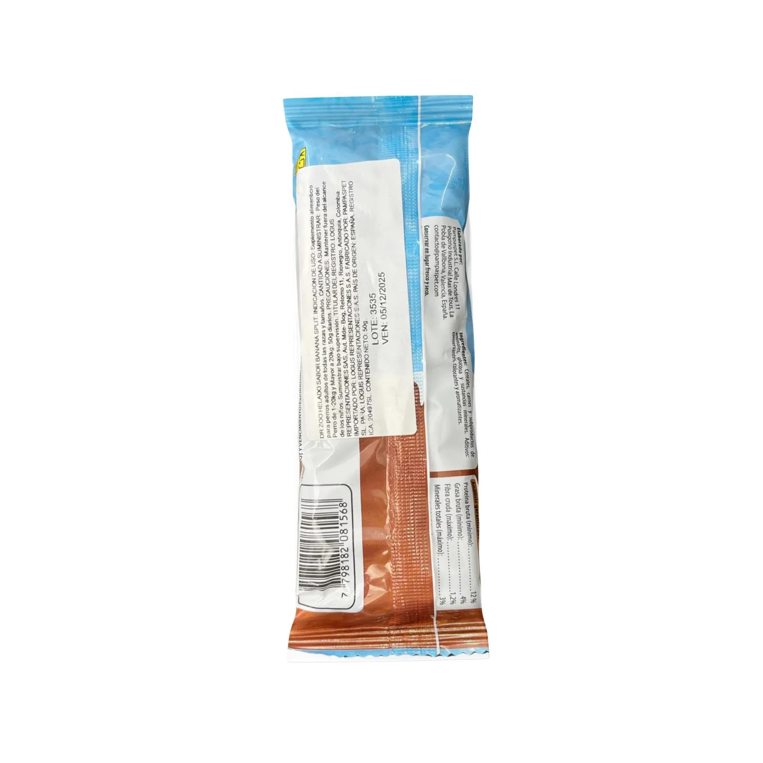 Helado Para Mascotas Banana Split 50g Dr Zoo
