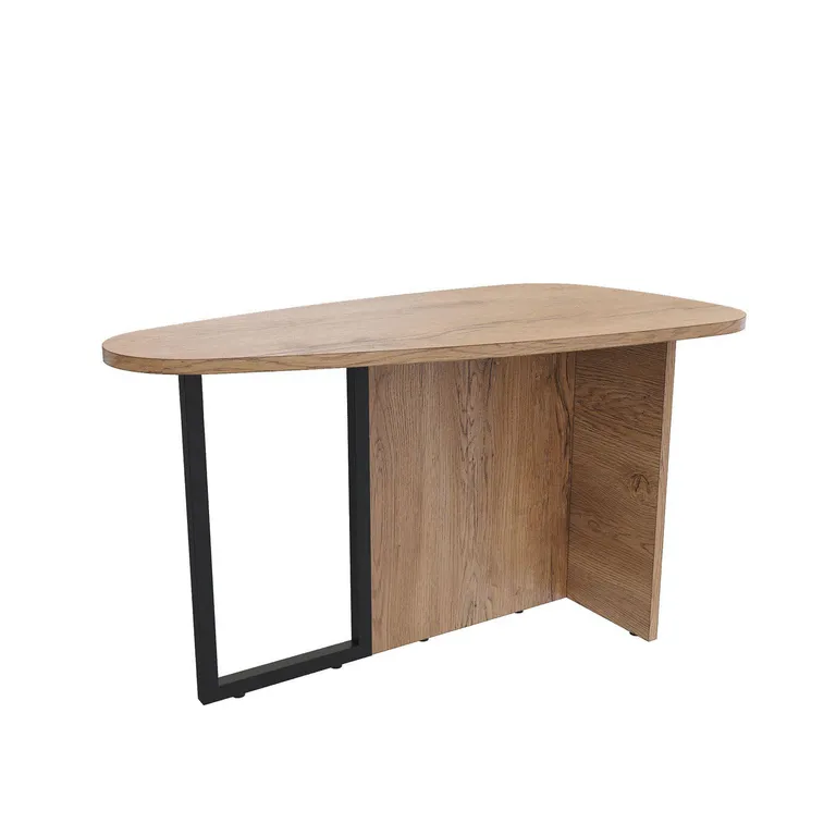 Set De 2 Mesas De Centro Nido Skagen 50 X 70 Cm Aglomerado Y Metal Marmol Blanco Y Plateado En Casa 87431224