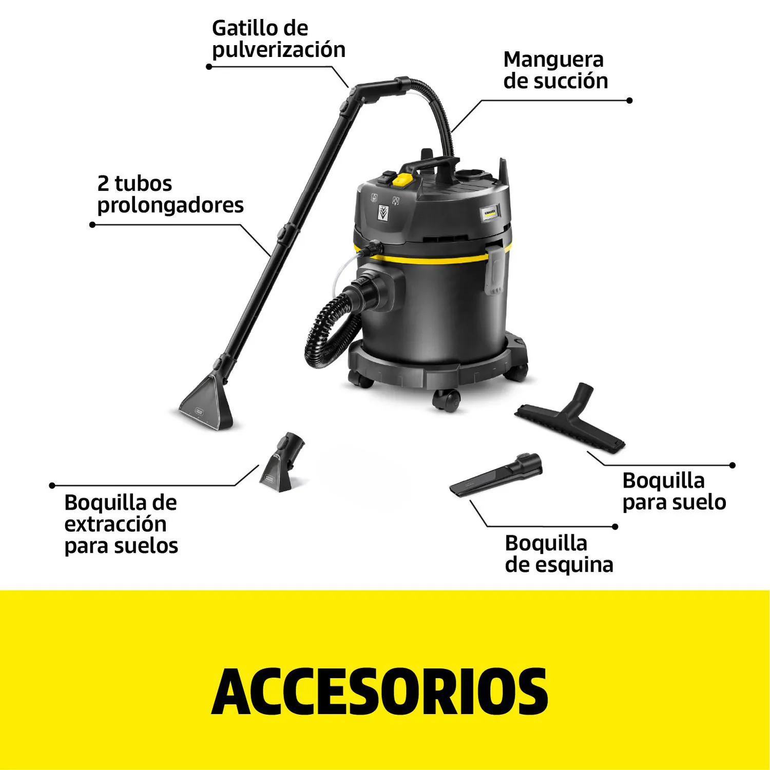 Aspiradora y Limpiador de Muebles 5 En 1 Se4 Karcher 3