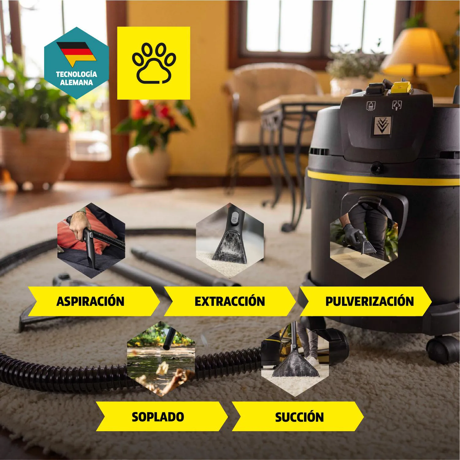 Aspiradora y Limpiador de Muebles 5 En 1 Se4 Karcher 4