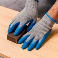 Guante de Seguridad Poliéster con Recubrimiento en Látex para Construcción Set X 200 Unidades