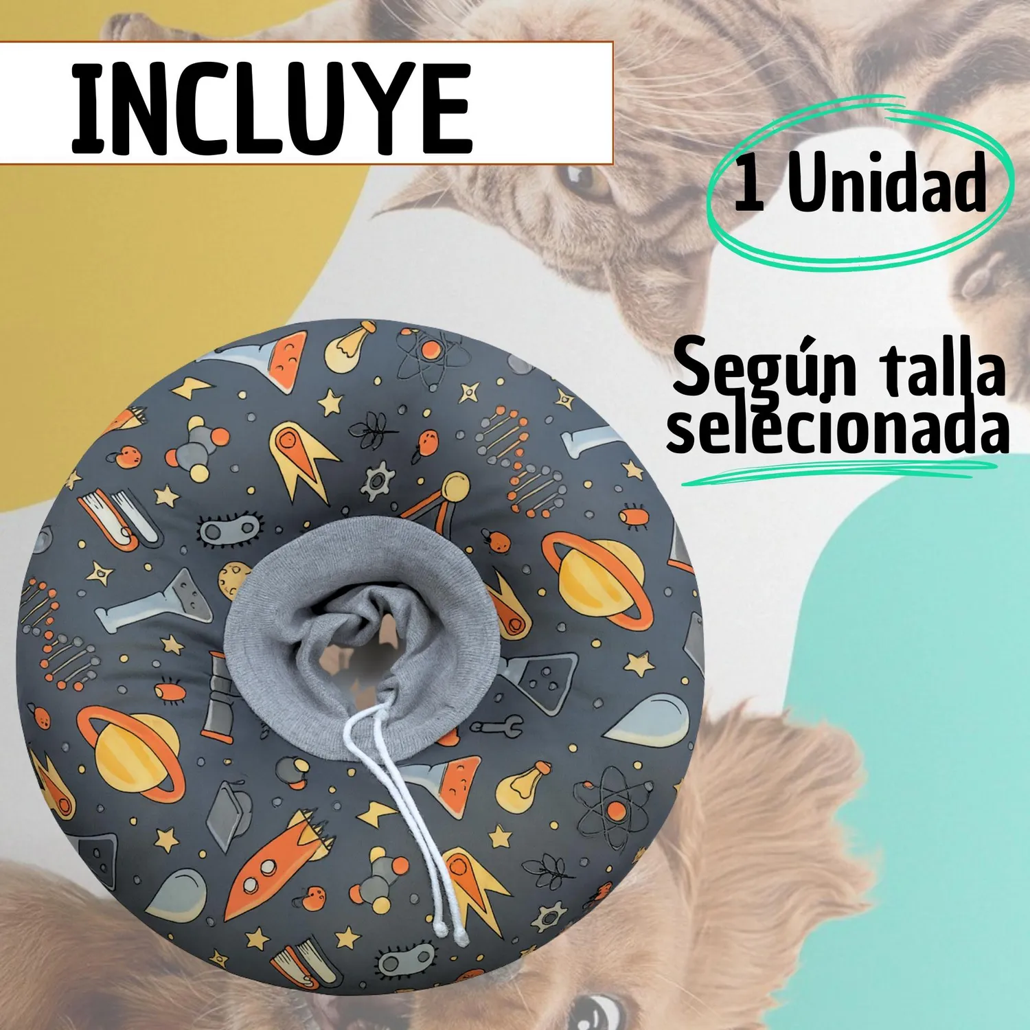 Collar Isabelino Acolchado Antifluido Ajustable Tonos Claros L