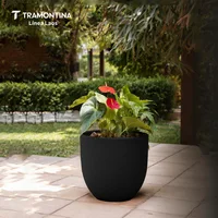Maceta Tramontina Laos En Polietileno Granito Estelar 28 Cm