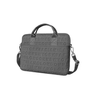 Bolso Cosmo Wiwu Gris Comp. Laptop 13” Impermeable Con Cremallera Protegida
