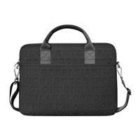 Bolso Cosmo Wiwu Negro Comp. Laptop 15” Impermeable Con Cremallera Protegida