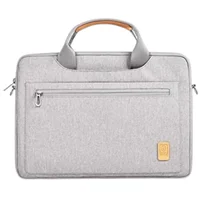 Bolso de Mano Wiwu Pioneer Gris Comp Macbook 14” Impermeable Correa Ajustable