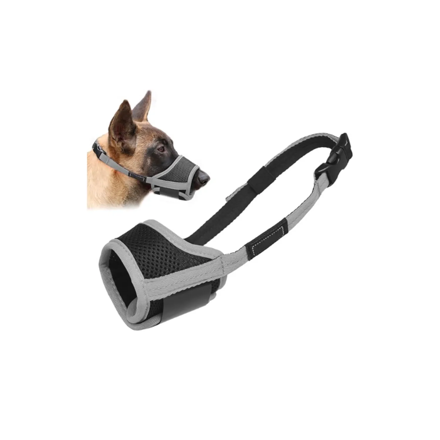 Bozal Dodopet para Perro Talla M Gris