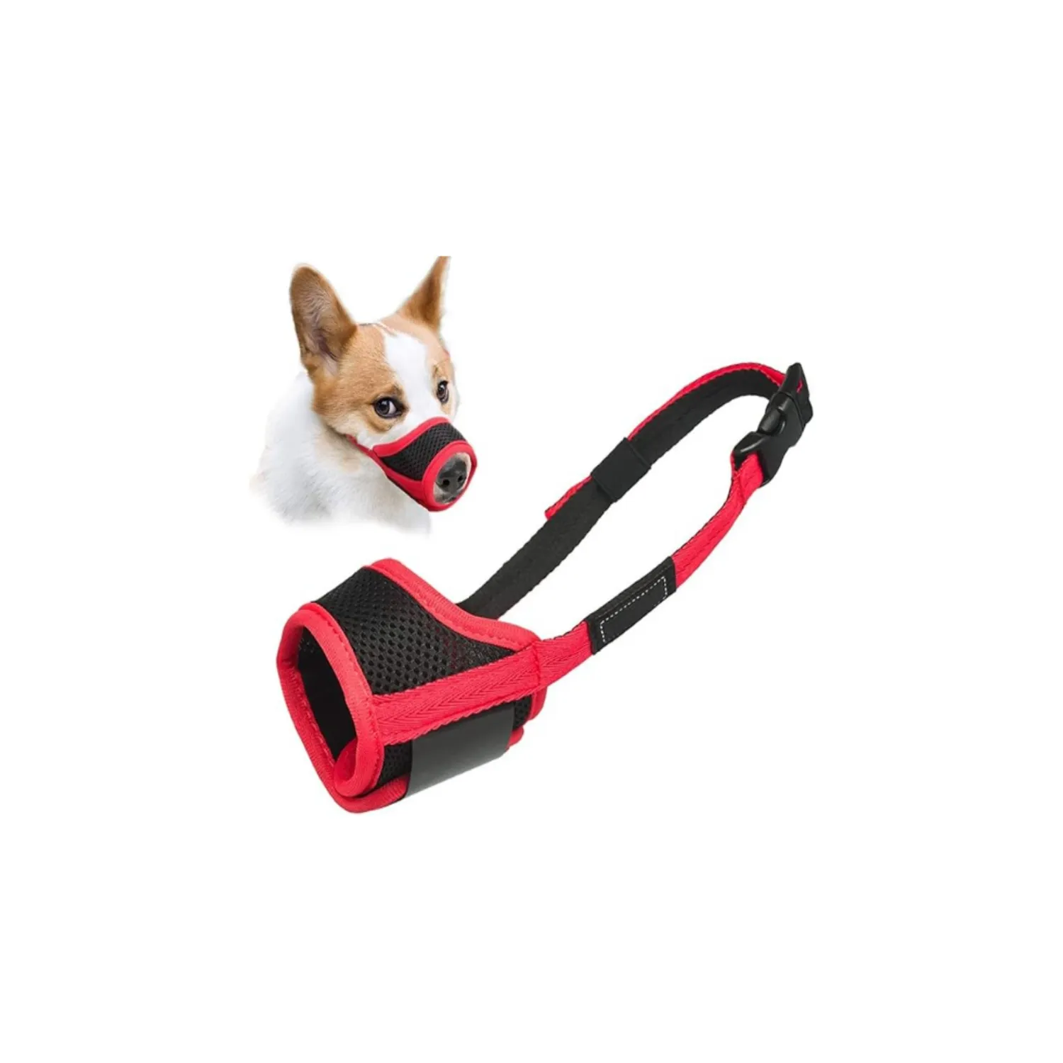 Bozal Dodopet para Perro Talla M Rojo