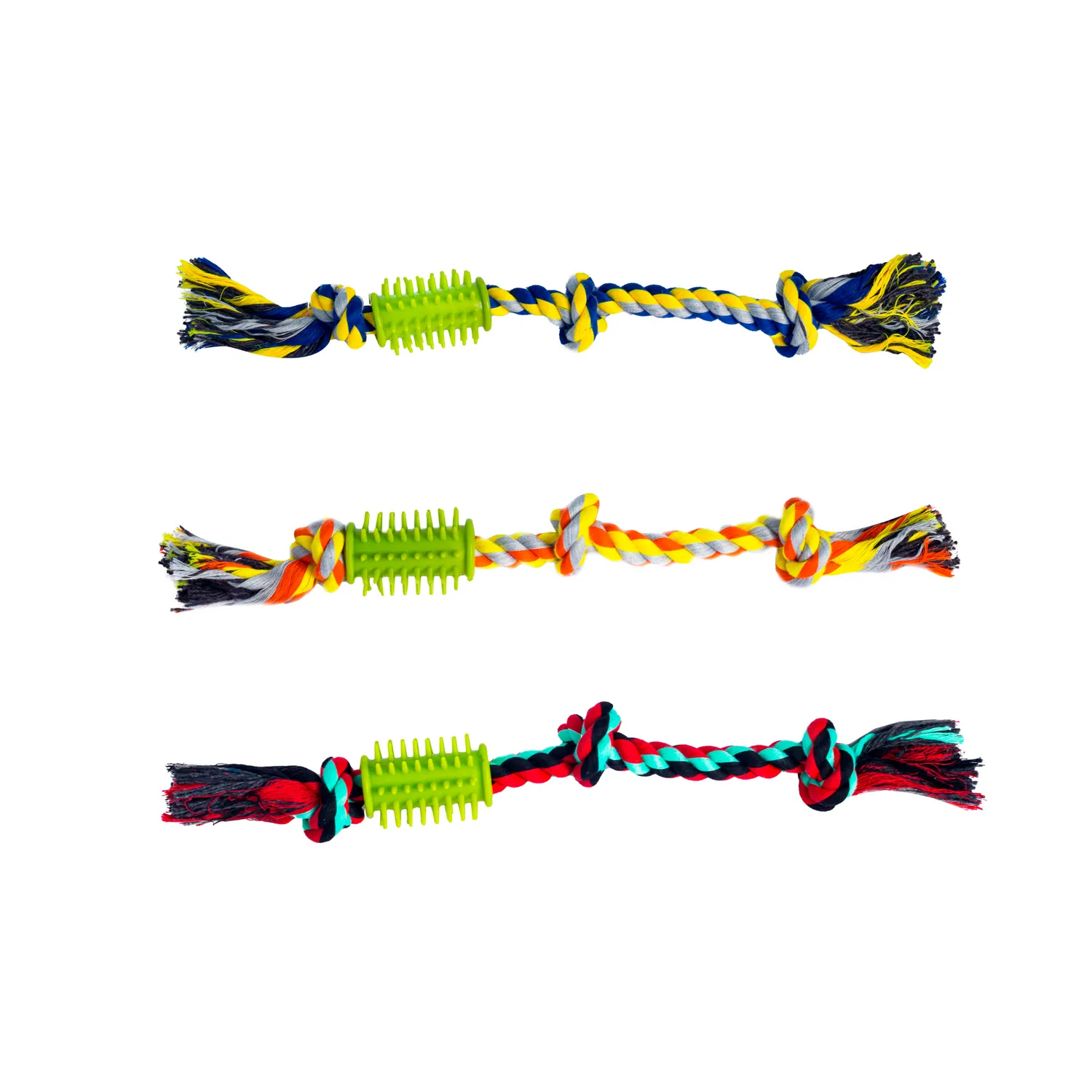 Juguete Trenza Limpia Dientes Cocker Perro Amarillo