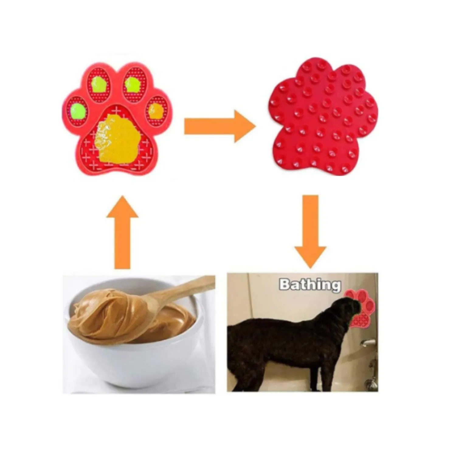 Almohadilla para Lamer para Perro Naranja
