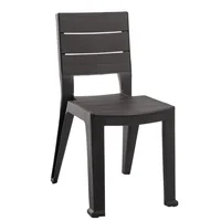 Silla Plástica Sin Brazos Madeira Wengue