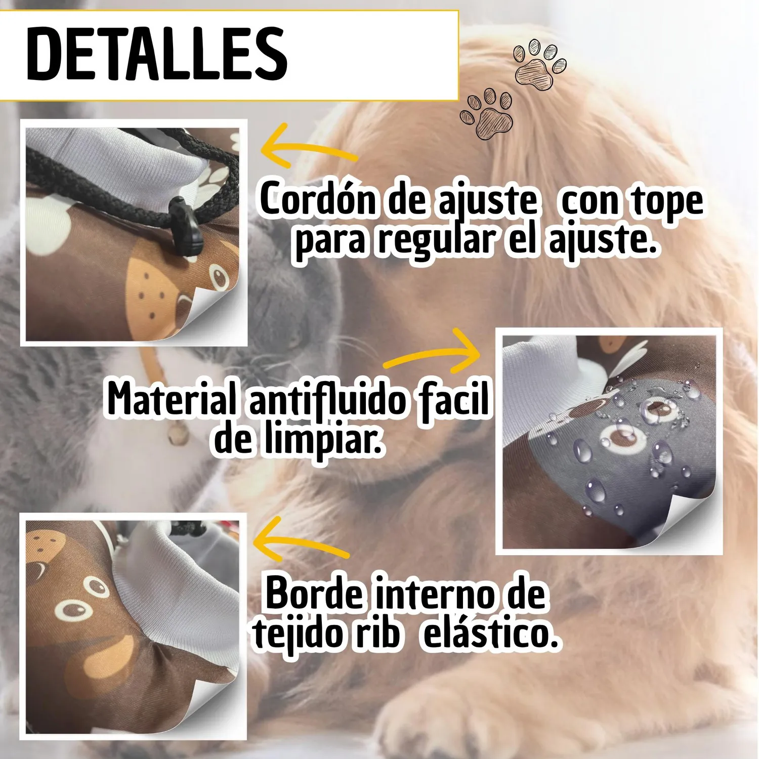 Collar Isabelino Acolchado Antifluido Ajustable Tonos Claros 3xl 3