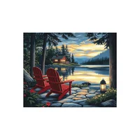 Kit De Pintura Por Números Para Adultos Con Diseño De Cabaña En El Bosque
