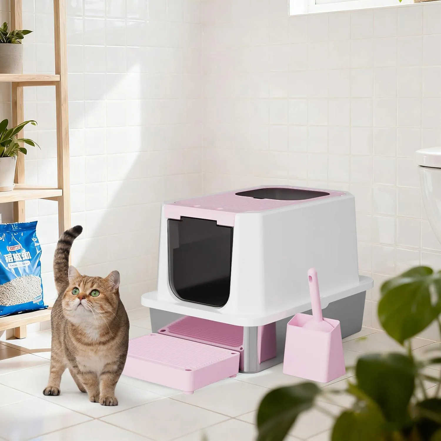 Caja De Arena Para Gatos Rizzari Acero Inoxidable Cerrada Grande Antifugas 3