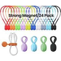 Amarracables Magnéticos De Silicona Reutilizables Multiusos Tounee 8 Piezas