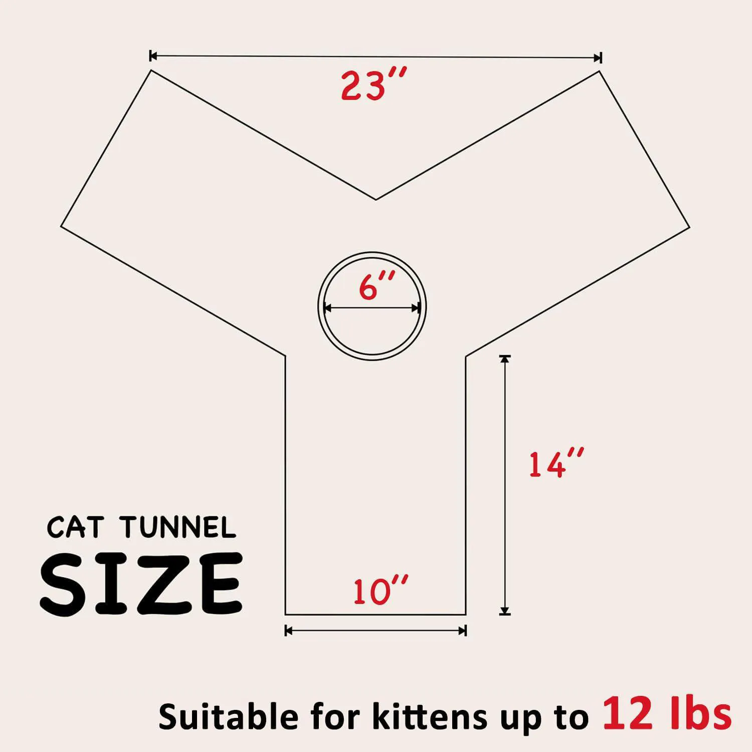 Túnel Interactivo Para Gatos De Tres Vías Plegable Con Pelota Colgante 3