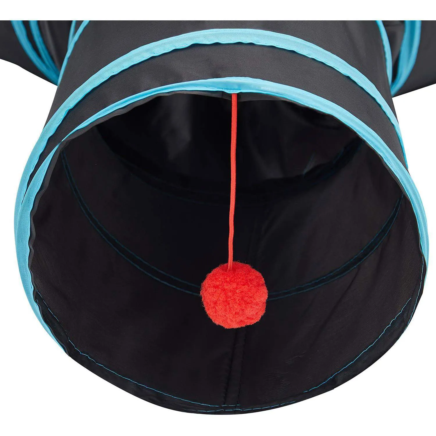 Túnel Interactivo Para Gatos De Tres Vías Plegable Con Pelota Colgante 5