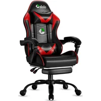 Silla Gamer Reclinable Con Reposapiés Masajeador Y Soporte Lumbar