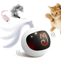 Pelota Interactiva Para Gatos Con Movimiento Automático Y Cola Esponjosa Recargable