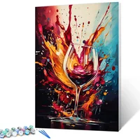 Kit De Pintura Por Números De Copa De Vino Para Adultos Ideal Para Decoración De Cocina