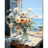 Kit De Pintura Por Números Con Diseño Floral Para Adultos Ideal Para Decoración