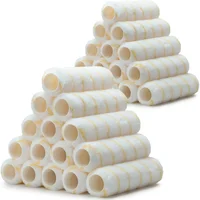 Cubiertas De Rodillo De Pintura De Microfibra Paquete De 24 Para Paredes Y Techos
