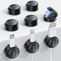 Organizador de Cables Magnético Paquete por 8 Lamicall Color Negro Compacto y Resistente